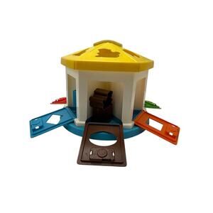 Vintage Chicco Shape Sorter Toy Missing Key & 1 Red Block